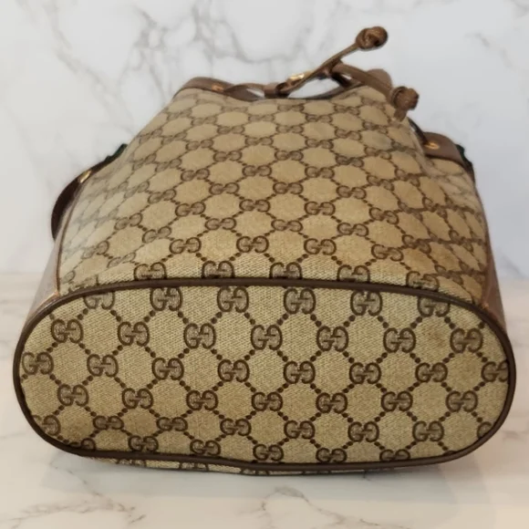 Gucci Vintage Sherry Line GG Bucket Bag